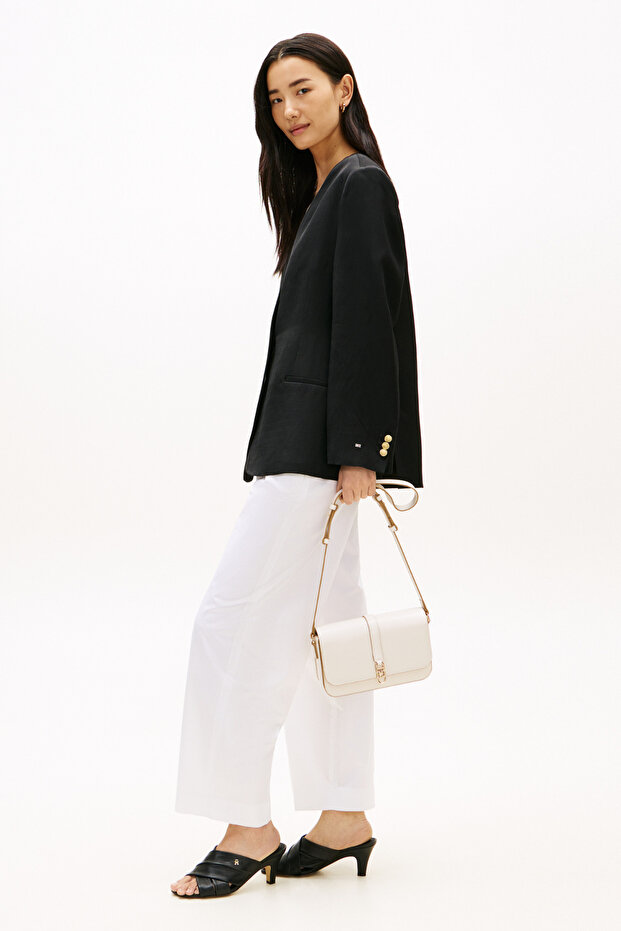 Women's Th Cover Crisscross Straps Bag - Beige