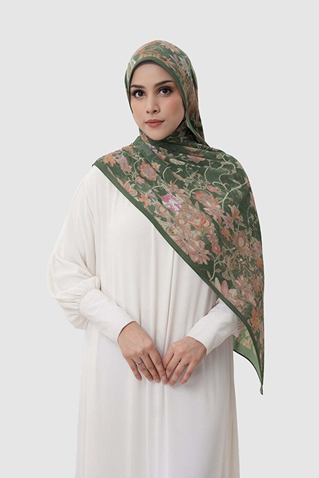 Dubai Pleated Shawl - Jade Green