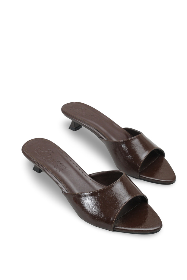 Phoebe Vita Women's Thin Heeled Slippers 001251 Brown Rustic