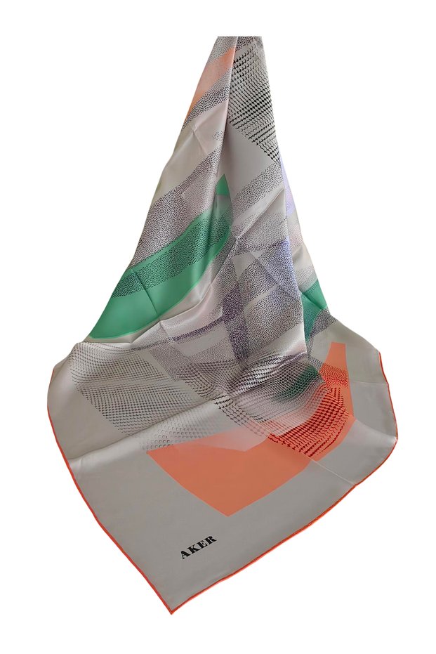 Silk K Crepe Satin Scarf 2026 Summer Season 9172701-361