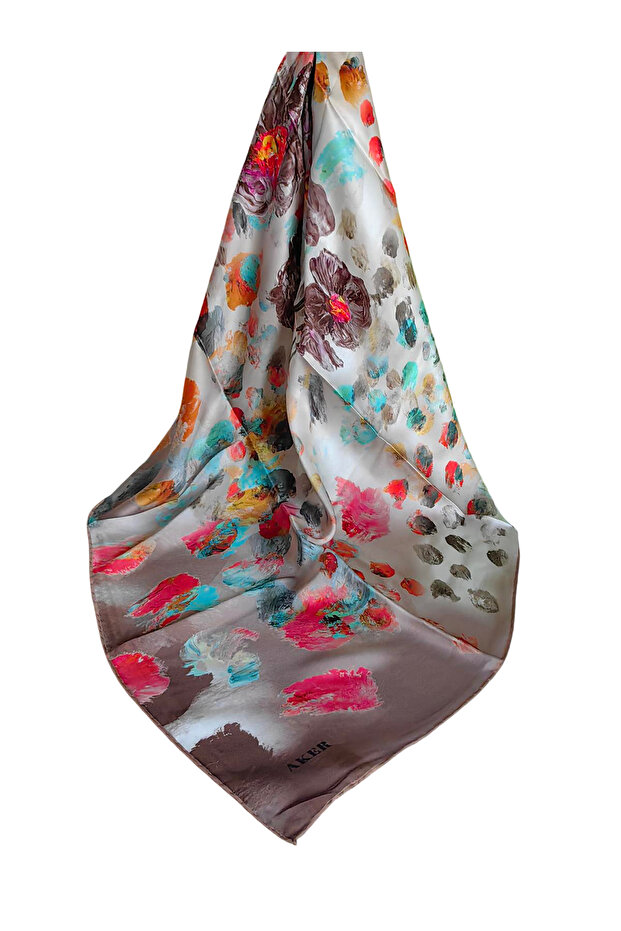 Silk K Crepe Satin Scarf 2026 Summer Season 9126701-332