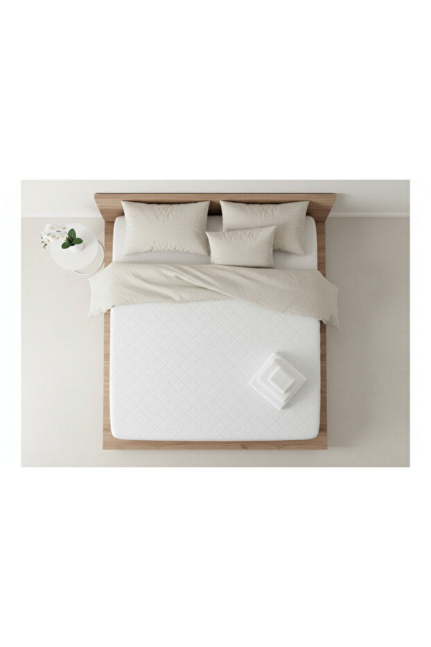 Double Liquid-Proof Mattress Protector Mattress Protector I Corner Elastic Quilted Mattress Protector 160X200+30 cm