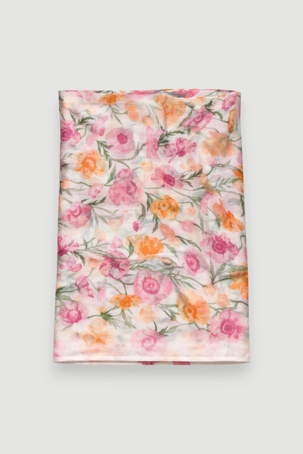 Çiçekli Şal - Pembe - 1