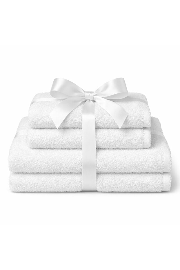 2 Bath Towels & 2 Hand Towels, 4-Piece Towel Set – 600 GSM, Plush, Durable & Highly Absorbent