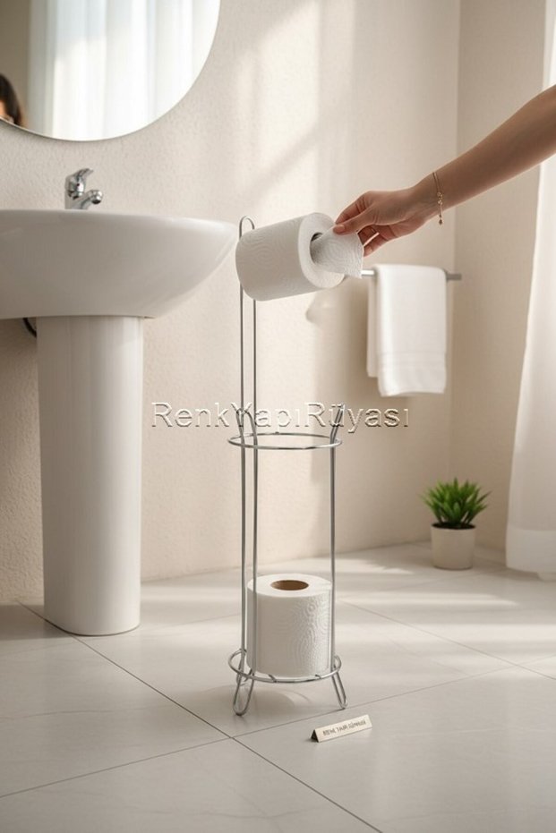 Stainless Steel Toilet Paper Holder with Stand Wc Paper Roll Holder