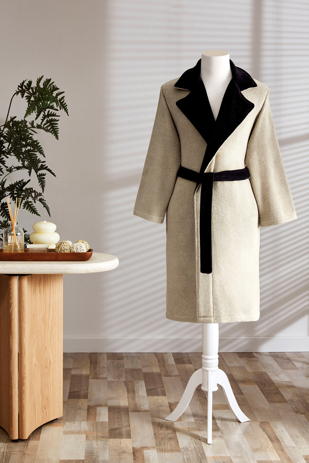 Sempel Ceket Yaka Bornoz
