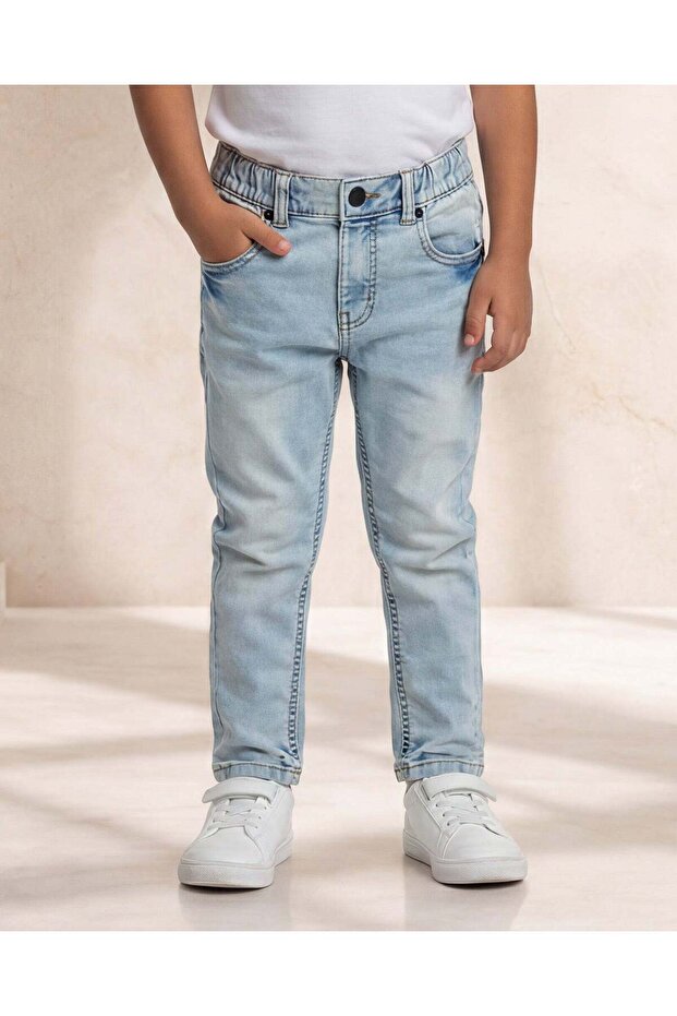 Boys Blue Plain Denim Jeans