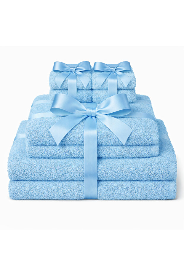 Ultra Soft 6-Piece Towel Set – 2 Bath, 2 Hand & 2 Face Towels, 600 GSM, Plush & Durable