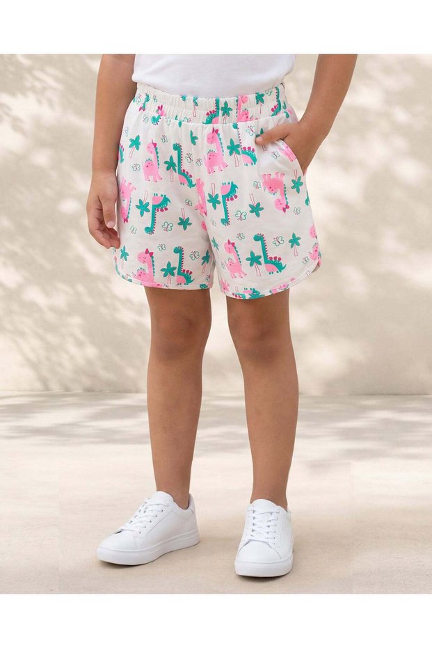 Girls Multi Colour Casual Shorts