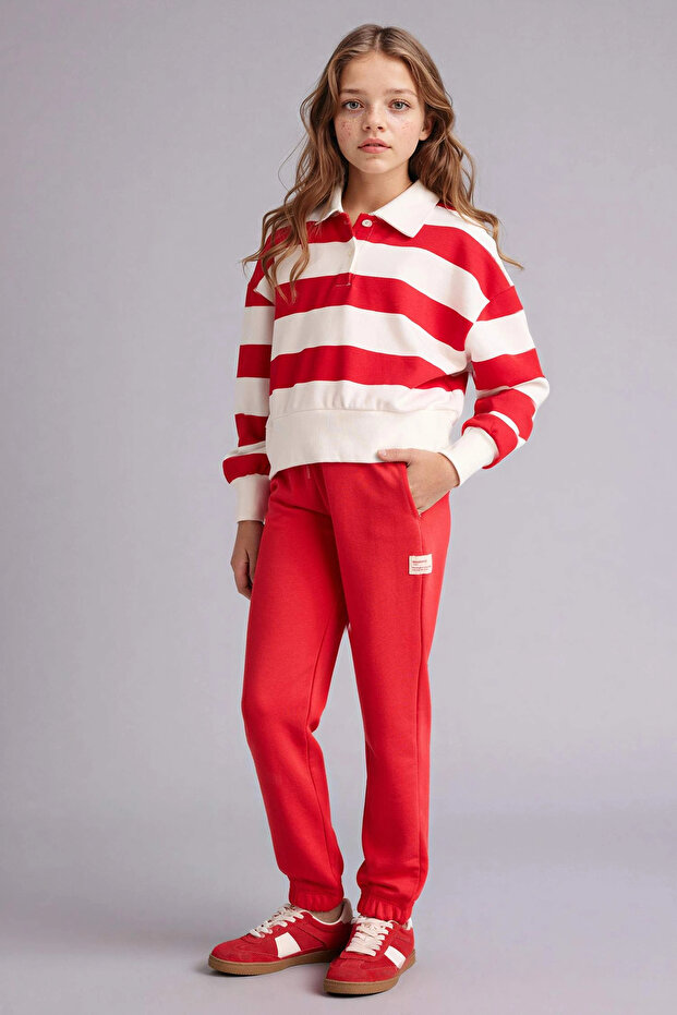 G0578A8Rd227 Red Jogger Pants Sweatpants for Girls