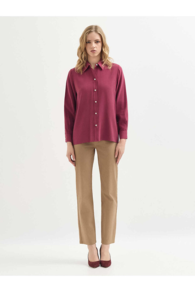 Bordo Gömlek - 1