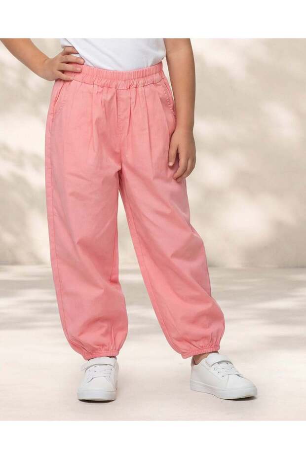 Girls Pink Casual Trousers