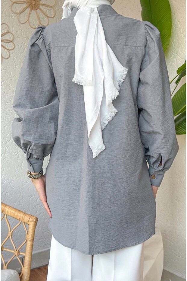 Dantel Detaylı Gömlek/Tunik - 4