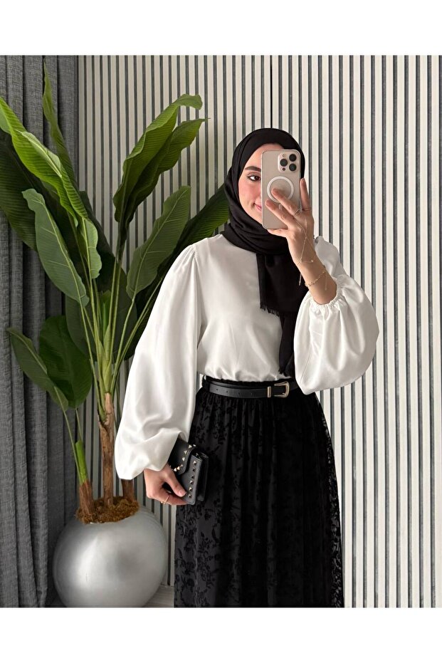 منقوش تول تنورة مبطنة - 4