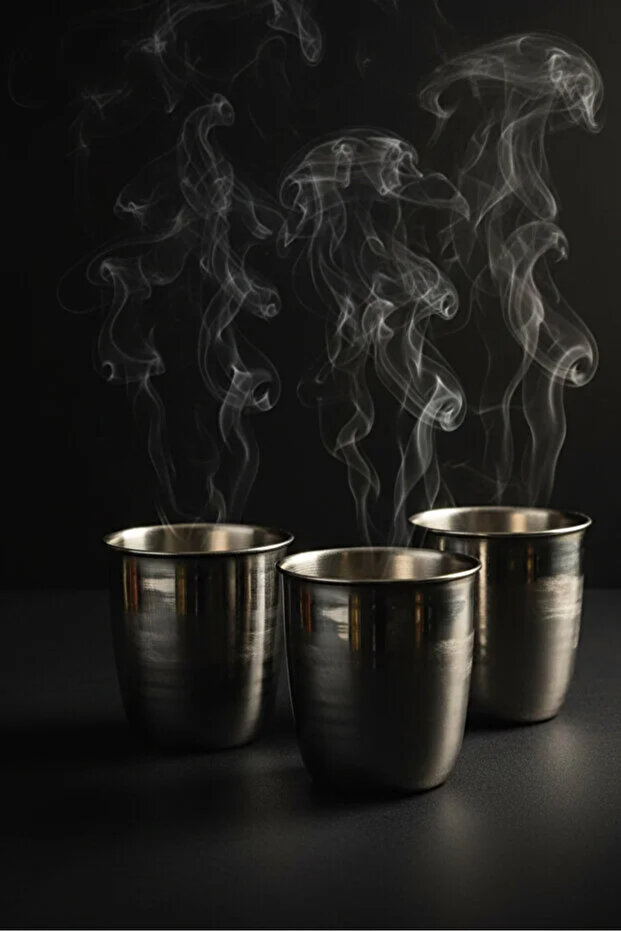 Authentic Dot Embroidered Steel Cup (Set of 3)