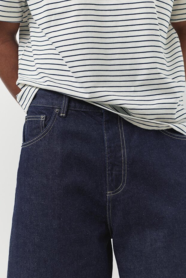 Baggy denim bermuda - 6