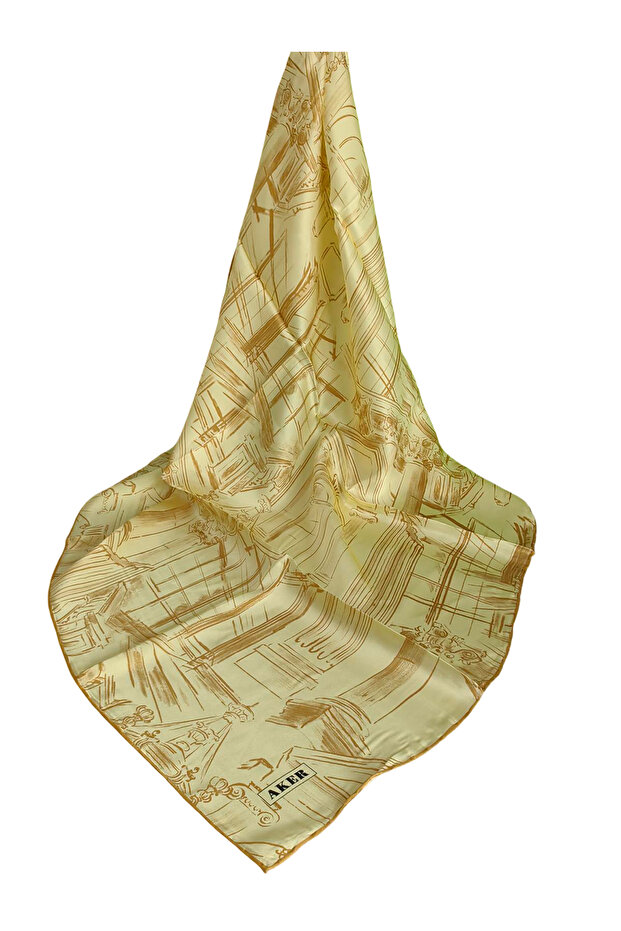 Silk K Crepe Satin Scarf 2026 Summer Season 9129701-361