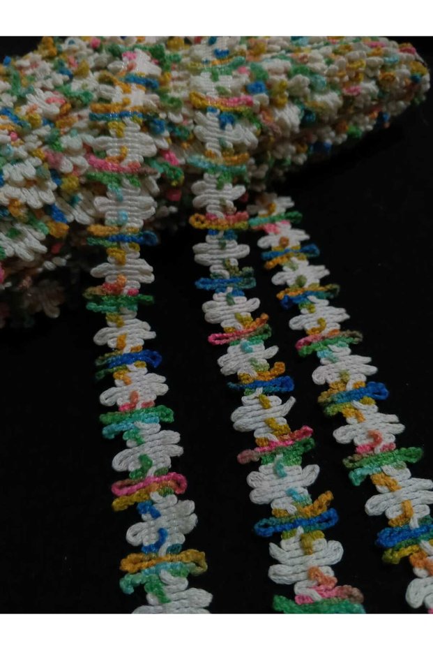 Colorful Floral Print Knitted Accessory Ribbon 1 Meter