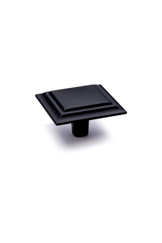 Pyramid-Style Button Handle - Black