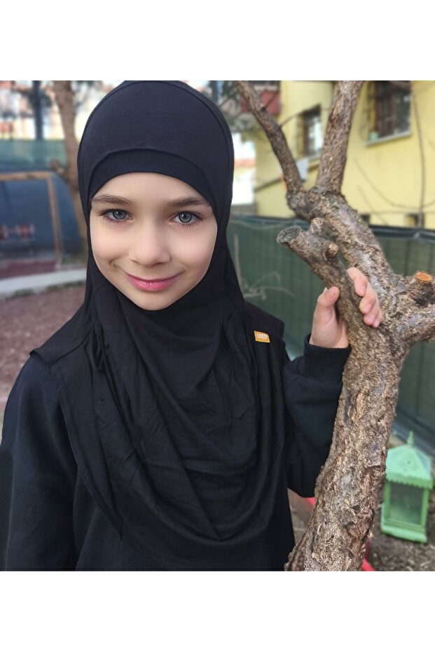 One-Piece Children's Practical Headscarf Takmatik Scarf Viscose 3-12 Years Old