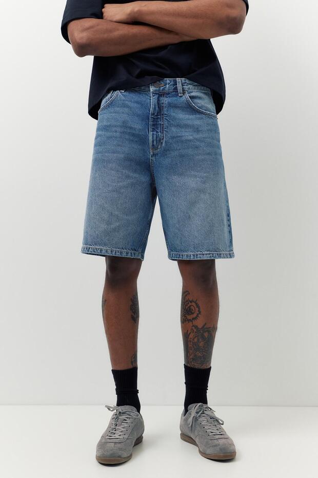 Baggy denim bermuda - 2