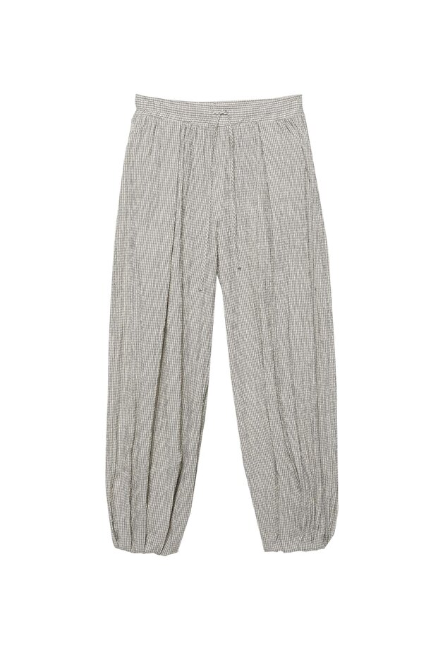 Kareli şalvar pantolon - 4