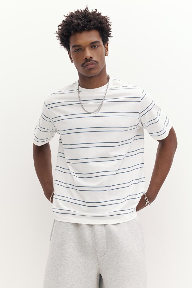 Basic kısa kollu pamuklu tişört - 1