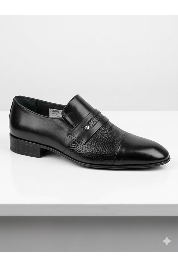 178 Black Floter Genuine Leather Classic Men's Shoes