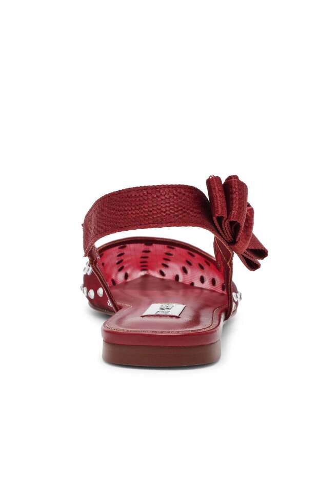 Olyvia-r Solid Cherry Red Flats - 5