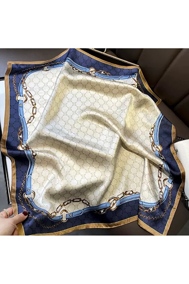 وشاح ملون D منقوش مقاس 70×70