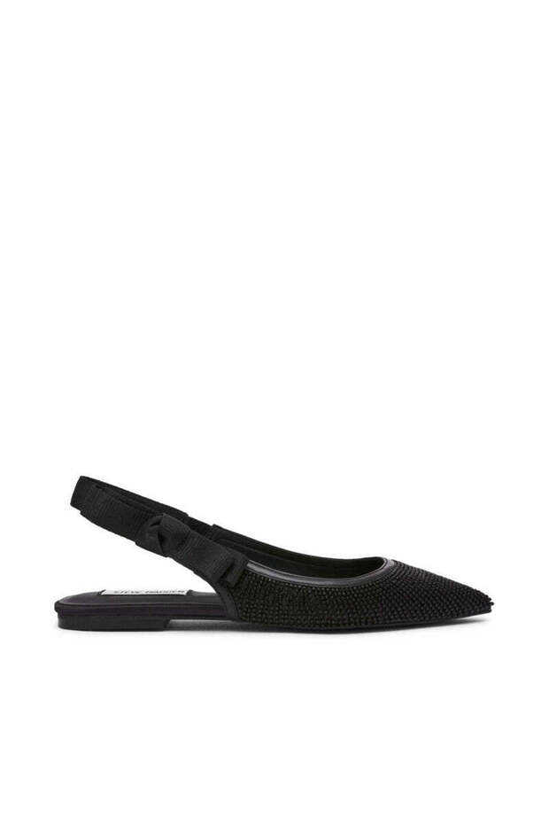 Olyvia-b Solid Black Low Heel Mules - 2