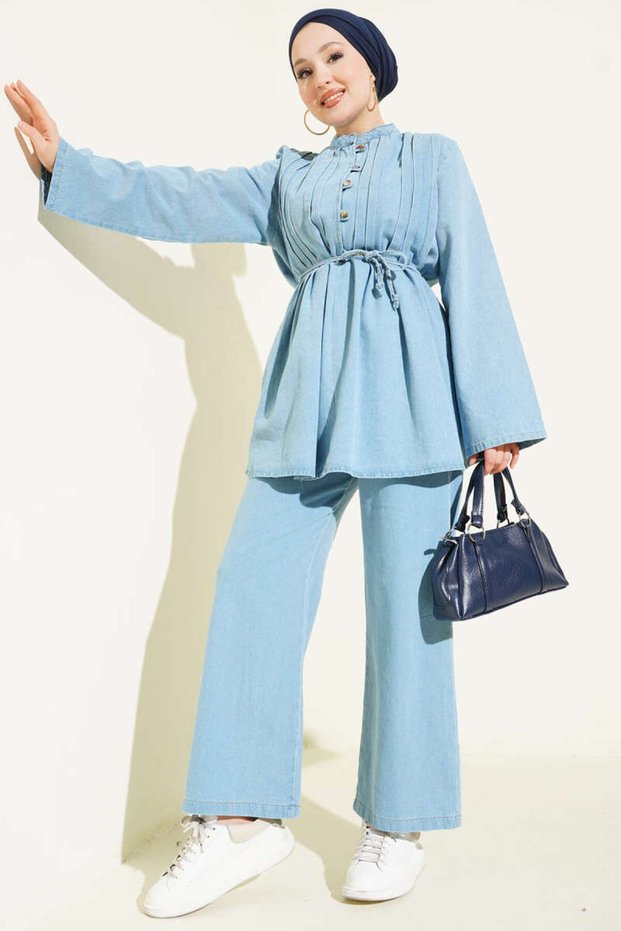 Brit Buttoned Jeans Double Set