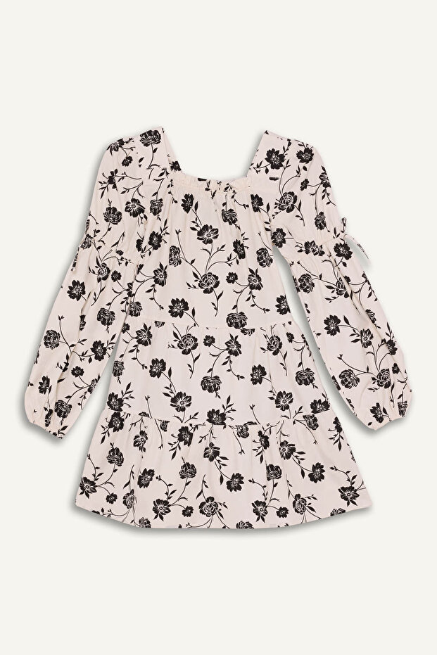 100% Cotton Floral Dress Girls G7721A826Sp