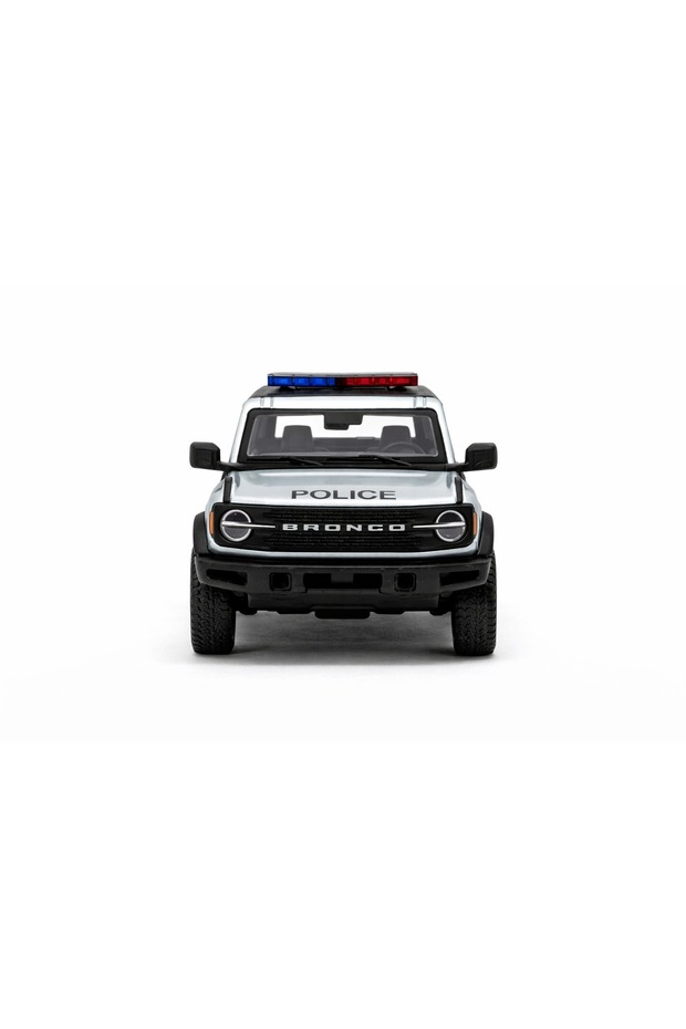 1:34 Scale 2022 Ford Bronco Police/Firefighter edition Diecast Model Car-Silver