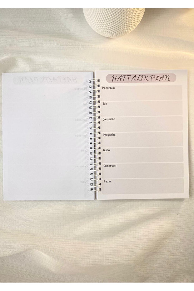 A5 Size Notebook – Spiral Bound / Agenda / Notepad / Ring-Bound Notebook - Weekly Plan - 2