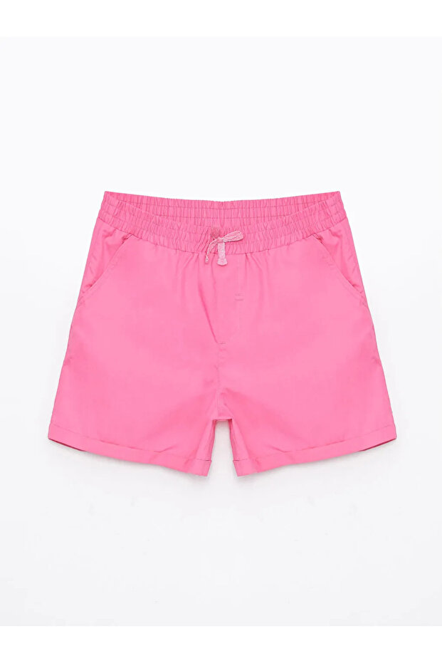 Lcw Kids Pink Elastic Waist Basic Girls Shorts