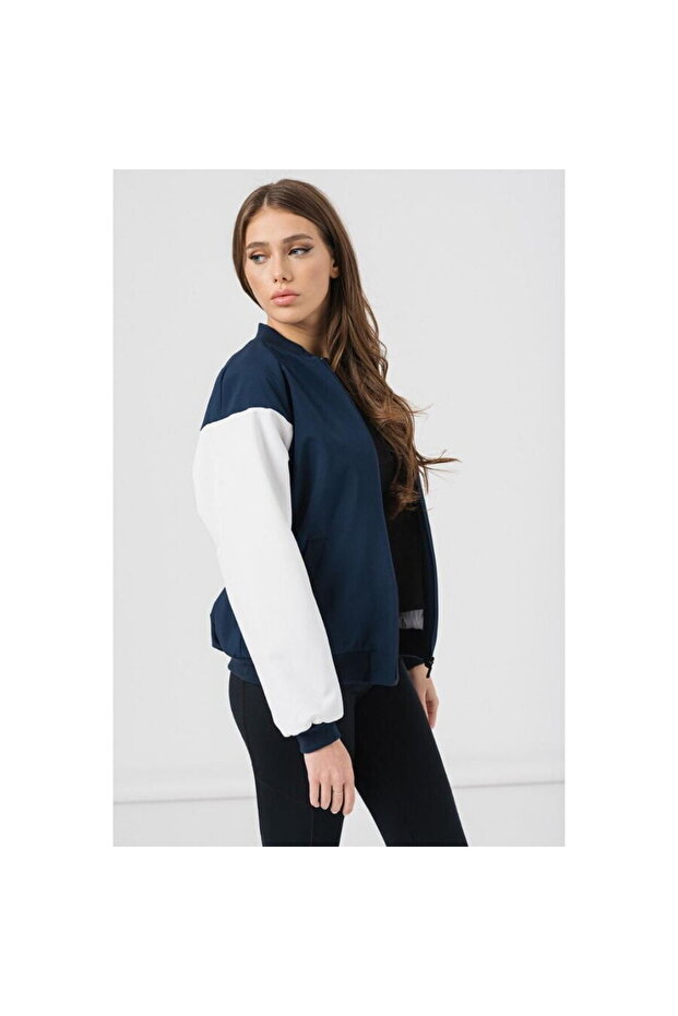 W JACHETA BOMBER NAVY M - 2