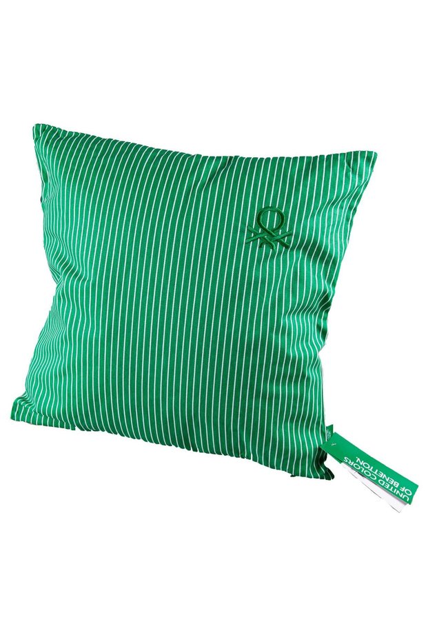 Benetton 100% Cotton 45*45 cm Striped Cushion full green Striped