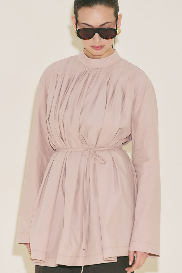 PLİSELİ TUNİK PEMBE - 3
