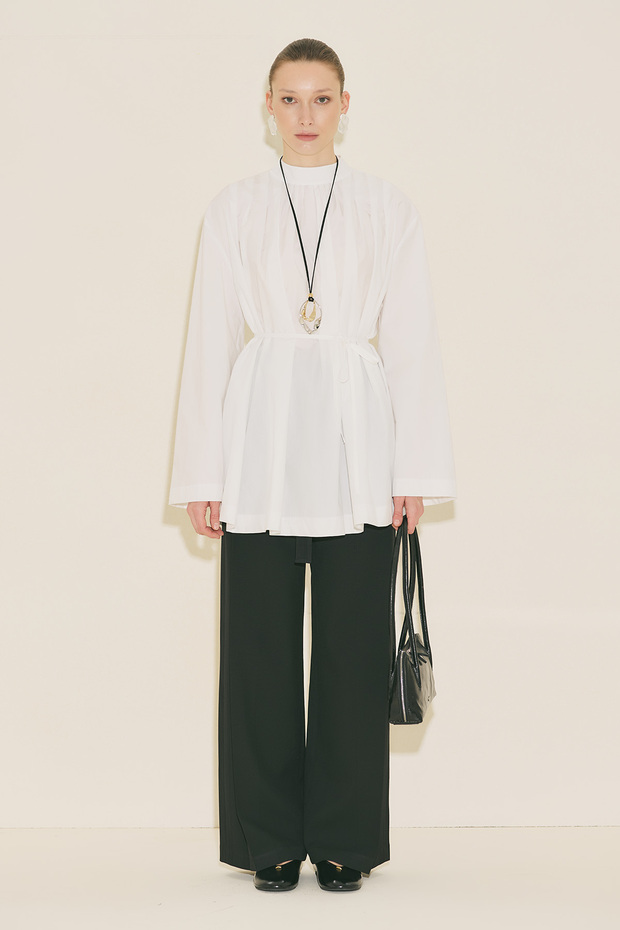 PLİSELİ TUNİK EKRU - 3