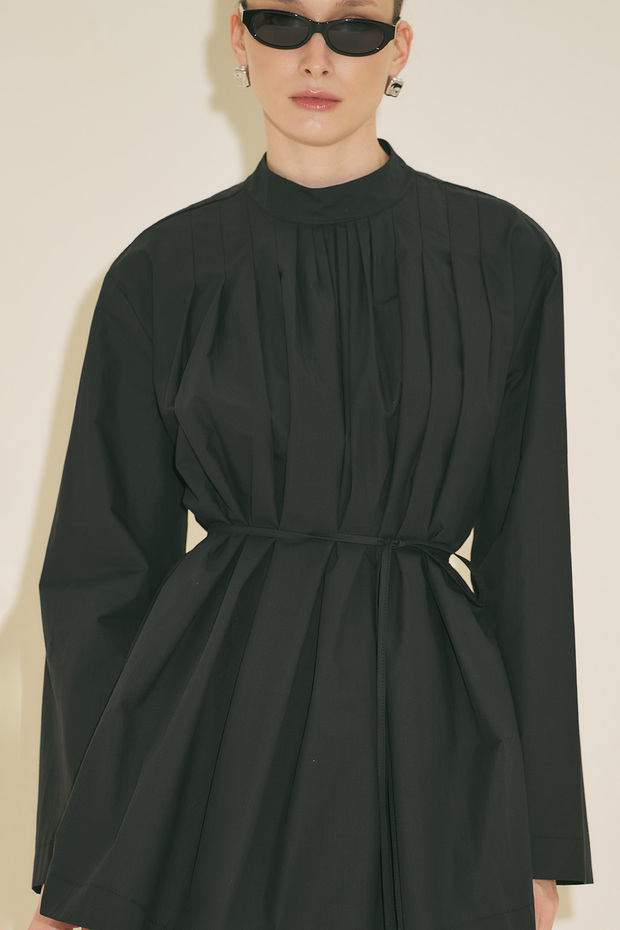 PLİSELİ TUNİK SİYAH - 6