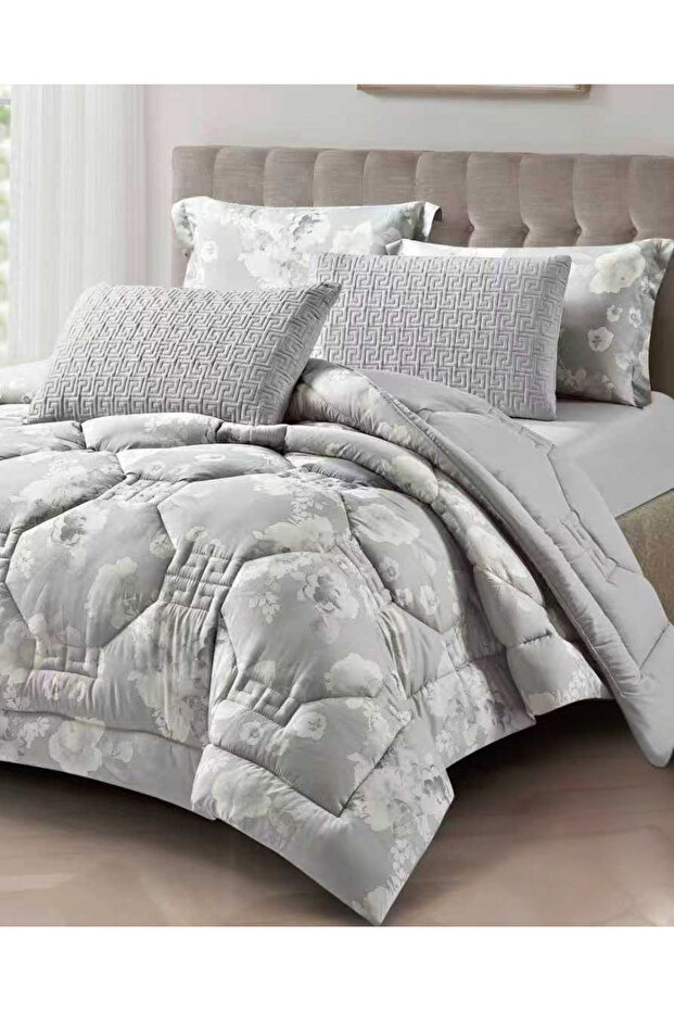6pc Comforter Set Reversible Twin Comforter Set with 2 Pillow Shams 2 Pillowcases & Fitted Sheet