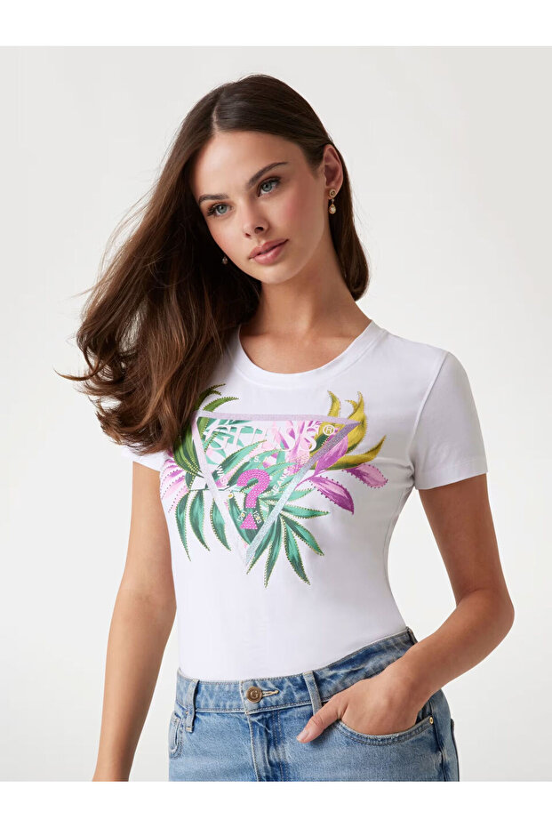 Slim-fit triangle logo T-shirt
