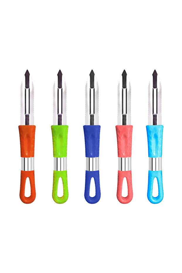 Knife & Peeler 5Pcs Excellent Knife Set Sharp Steel Kitchen Cutlery with Comfortable Handles