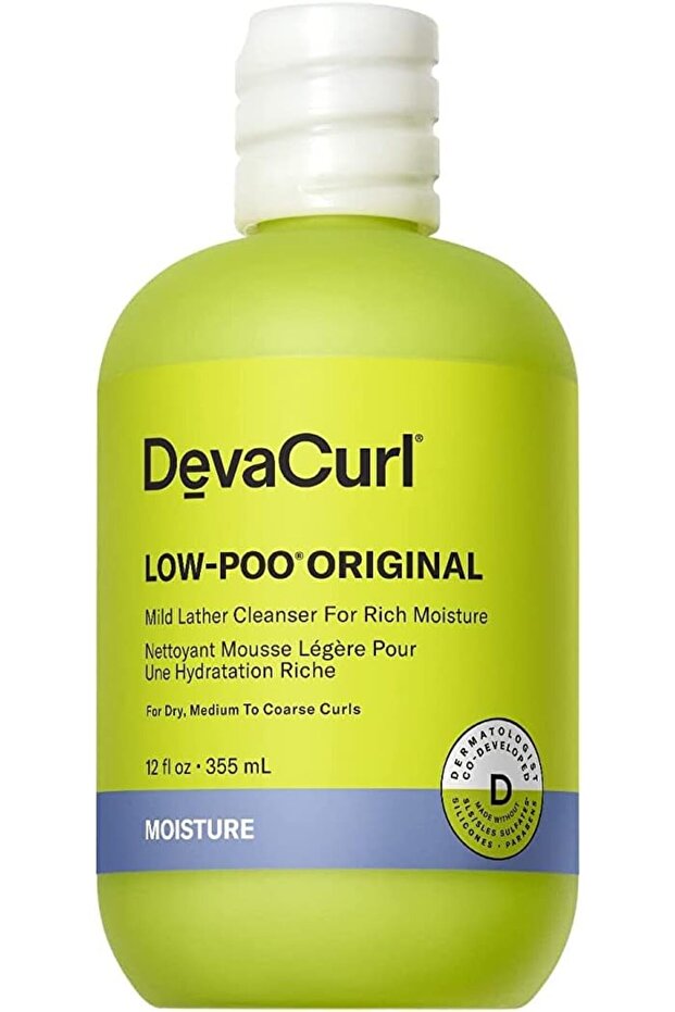 Deva Curl Low-Poo Original Mild Lather Cleanser for Rich Moisture, 12 fl. oz.