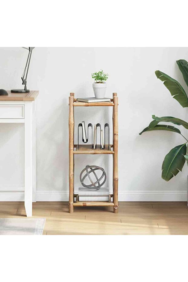 3-Tier Square Bamboo Shelf