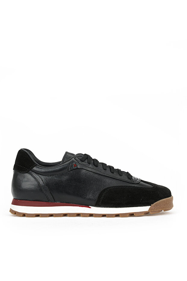 , Men's Genuine Leather Sneakers 1611026Z1020 Black