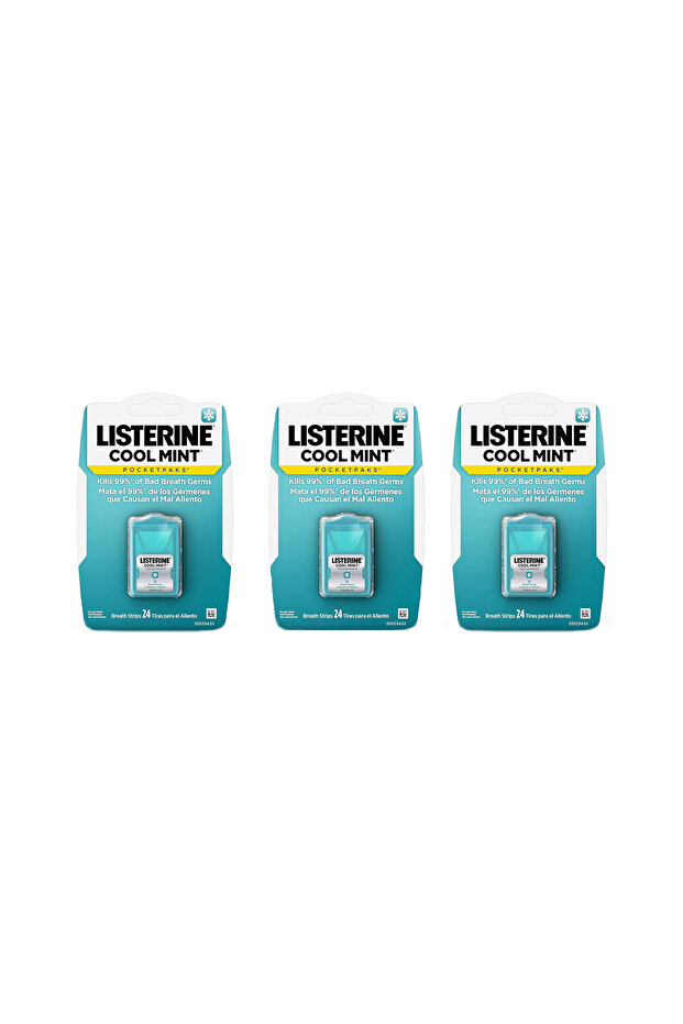 Listerine Nefes Tazeleyici Strip Cool Mint 24'lü Paket (3 Adet)