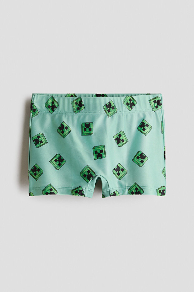 Baskılı Kısa Şort Mayo - 1