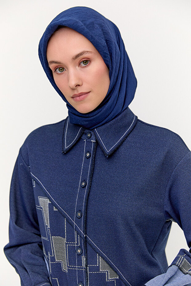 Parçalı Desenli Tunik - 4